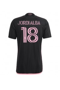 Inter Miami Jordi Alba #18 Jalkapallovaatteet Vieraspaita 2023-24 Lyhythihainen